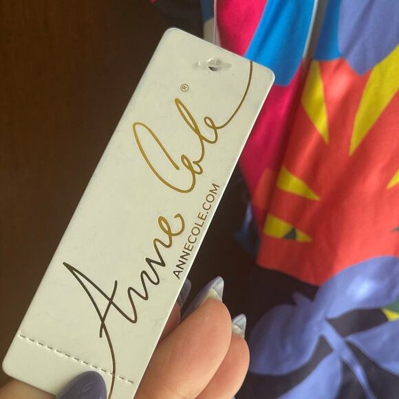 ✨Anne Cole✨Colourful Expression Draped One-Piece - Picture 5 of 7